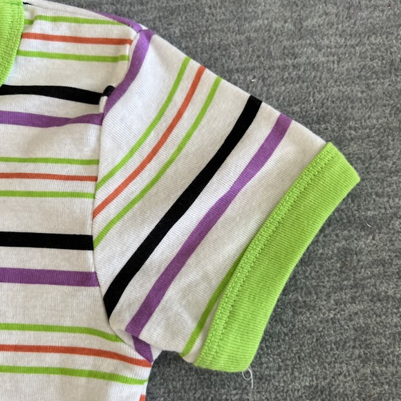 Pokemon Pikachu Halloween T-Shirt Kids M 8 Short‎ Sleeve Striped Colorful New - Picture 4 of 7